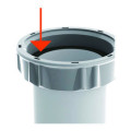 Siphon bi-matière joints intégrés lavabo, connectic, réglable, sortie ø32mm, nf
