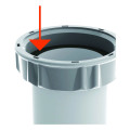 Siphon bi-matière joints intégrés lavabo, connectic, réglable, sortie ø32mm, nf