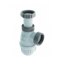 Siphon bi-matière joints intégrés lavabo, connectic, réglable, sortie ø32mm, nf