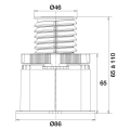 Lot de 4 pieds de receveur de douche, cricabac fit, hauteur réglable 65 à 110mm