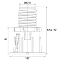 Lot de 4 pieds de receveur de douche cricabac, h. réglable 82 à 137mm, ø107mm