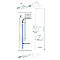 Ensemble morgane 3 jets, barre ø18x600mm, porte-savon, flexible inox da 1,75m