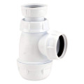 Siphon de bidet plastique, en pvc blanc, joint conique, Ø 32 mm