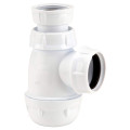 Siphon de bidet plastique, en pvc blanc, joint conique, Ø 32 mm