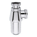 Siphon de lavabo laiton, chromé brillant, Ø 32 mm, réglable en hauteur