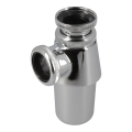 Siphon de lavabo laiton, chromé brillant, Ø 32 mm, réglable en hauteur