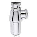 Siphon de lavabo laiton, chromé brillant, Ø 32 mm, réglable en hauteur