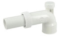 Coude reglable lavabo a.vide d.40 pvc-c blanc