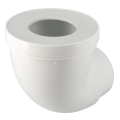 Pipe courte de wc, en pvc blanc, Ø 93, Ø dm mini 85, Ø dm maxi 107