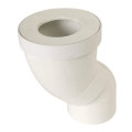 Pipe orientable de wc, en pvc blanc, Ø 100, Ø dm mini 85, Ø dm maxi 107