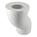 Pipe orientable de wc, en pvc blanc, Ø 100, Ø dm mini 85, Ø dm maxi 107