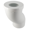 Pipe orientable de wc, en pvc blanc, Ø 100, Ø dm mini 85, Ø dm maxi 107