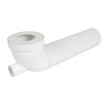 Pipe longue de wc avec piquage femelle Ø 40, en pvc blanc, Ø 100