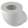 Pipe courte de wc femelle,  en pvc blanc, avec piquage femelle Ø 40, Ø 100