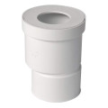 Pipe de wc sortie droite excentrée pour wc, Ø 100, Ø dm mini 85, Ø dm maxi 107