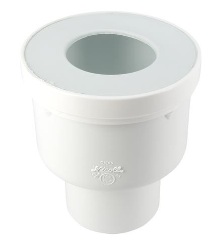 Pipe de wc sortie droite, ø 80, en pvc blanc, ø dm mini 85, ø dm maxi 107