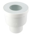 Pipe de wc sortie droite, ø 80, en pvc blanc, ø dm mini 85, ø dm maxi 107