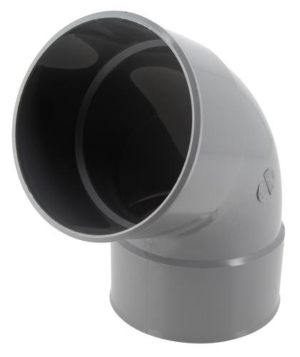 Coude ø 125 mm, femelle-femelle à 67°30, à coller, gris, en pvc