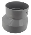 Réduction extérieure excentrée, ø 200/160, mâle-femelle, à coller, gris, en pvc