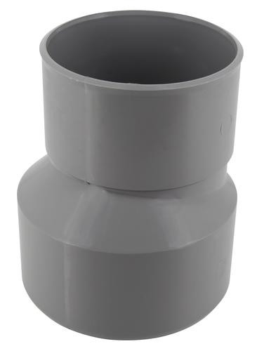 Réduction extérieure excentrée, ø 125/100, mâle-femelle, à coller, gris, en pvc