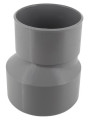 Réduction extérieure excentrée, ø 125/100, mâle-femelle, à coller, gris, en pvc