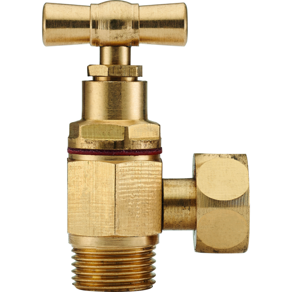Robinet equerre 3/8 brut        presse etoupe