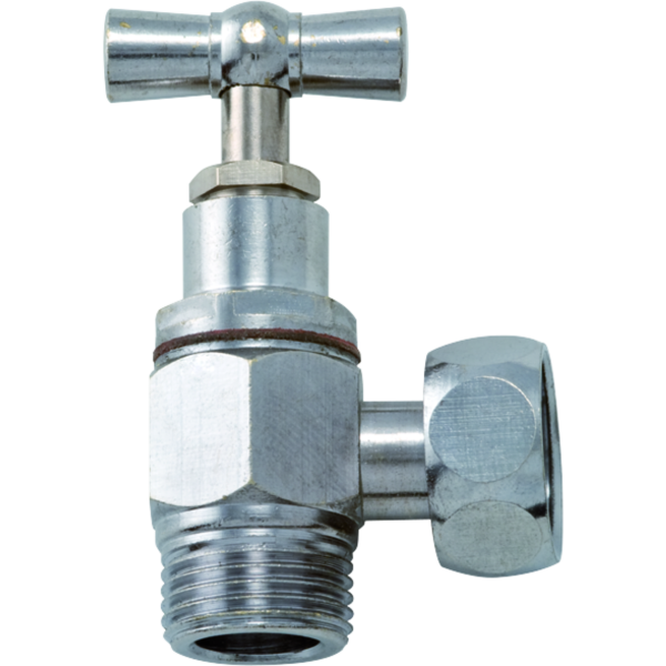 Robinet equerre 3/8 chrome  presse etoupe