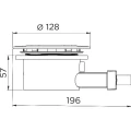 Sanifloor+ 3, pompe et bonde de 90 mm pour receveur standard