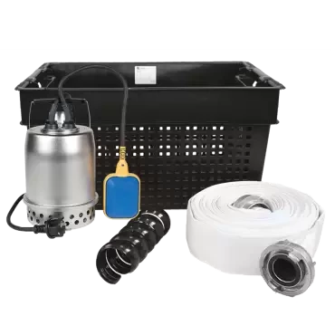 Pompe vide-cave - sanisub steel kit - kit complet d'urgence