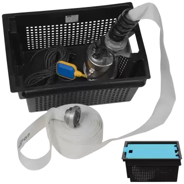 Pompe vide-cave - sanisub steel kit - kit complet d'urgence
