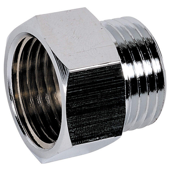 Mamelon égal chromé 246e 3/8"mf raccord laiton chromé à visser