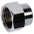 Mamelon égal chromé 246e 3/8"mf raccord laiton chromé à visser