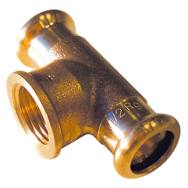 Té laiton fff à sertir 8130g 35-1"-35 laiton tube cuivre chauff. & sanitaire