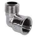Coude égal mf 92g - chromé 1/2" raccord laiton à visser