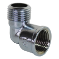Coude égal mf 92g - chromé 1/2" raccord laiton à visser
