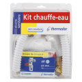 Kit chauffe eau nf gs, siphon, flexibles evacuation pvc pmax 10kw sous blister