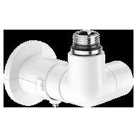 Robinet dble equerre droite blanc m23x1,5 code usine : 400301