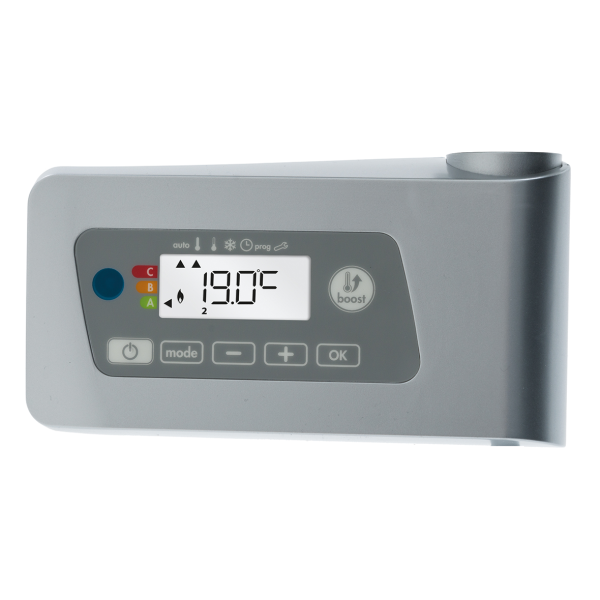 Kit mixte affichage digital 1000w gris pour sèche serviette