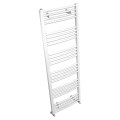 Mahana galbé mixte 500x1238 acier blanc sèche-serviette 514w + kit élec 500w