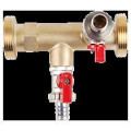 Manchette de rinçage entraxe 130 mm avec 2 vannes + tétine