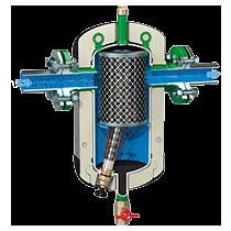 Pot dirtcal magnétique dn 50 à brides avec coque d'isolation code usine 546650