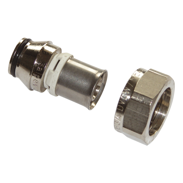 Raccord eurocone 3/4"f 16x2 multicouche à sertir avec raccord laiton