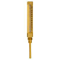 Thermo. indus. droit l.150 -30/50° doré plongeur 63 - avec doigt de gant