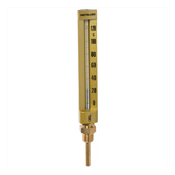 Thermo.indus. droit l.200 - 0/120° doré plongeur 63 - avec doigt de gant