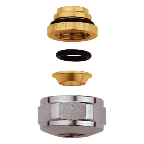 Ecrou chromé - bague laiton 3/4"f Ø18 tube métal 10bar -25°c à 120°c