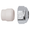 Ecrou chromé - bague ptfe 23x1,5 cu Ø16 pour robinetterie de radiateur