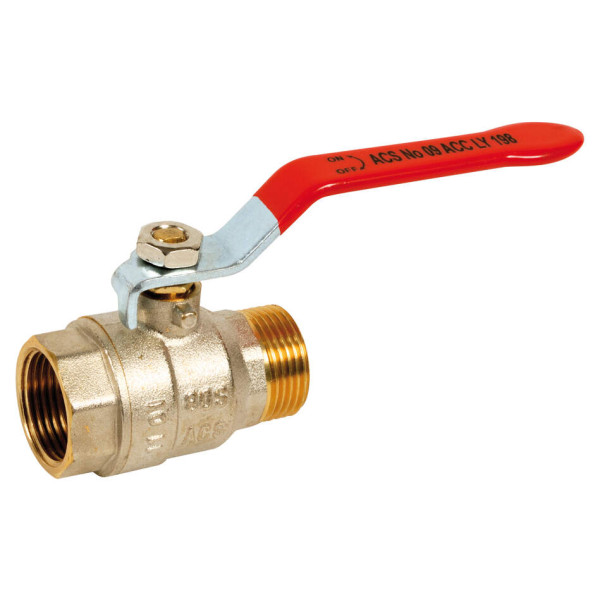 Vanne à sphère poign. rouge mf 2'' 