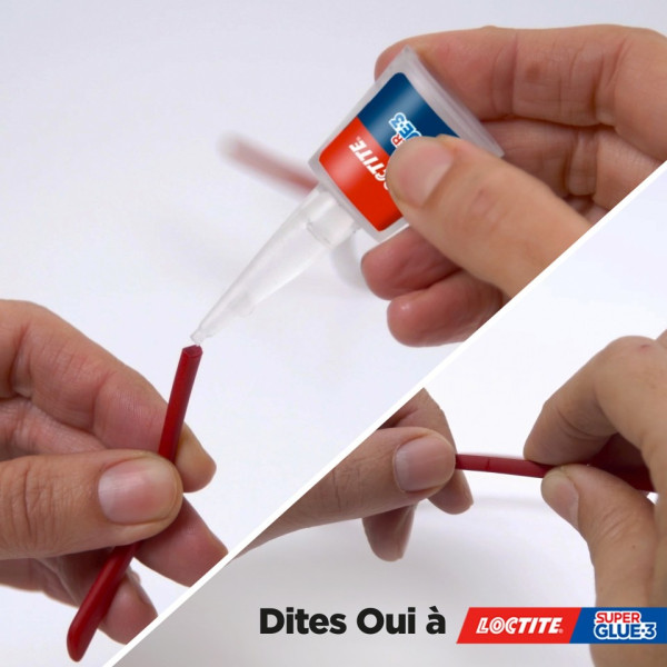 Loctite colles cyanoacrylates superglue-3 précision bouteille 5g blister 24uc