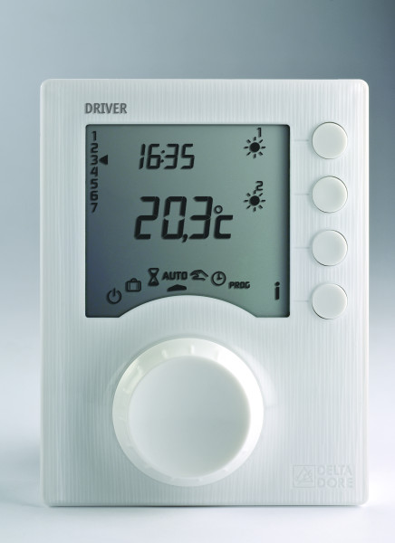 Programmateur de chauffage Delta Dore Driver 620 de 1 à 2 zones avec fil pilote