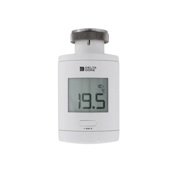 Tête de vanne thermostatique Delta Dore Trv1.0 connectée pour radiateur à eau chaude